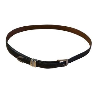 Alexander’s Belt 1995 925 Sterling Silver 1” Black/Brown Reversible Leather 46